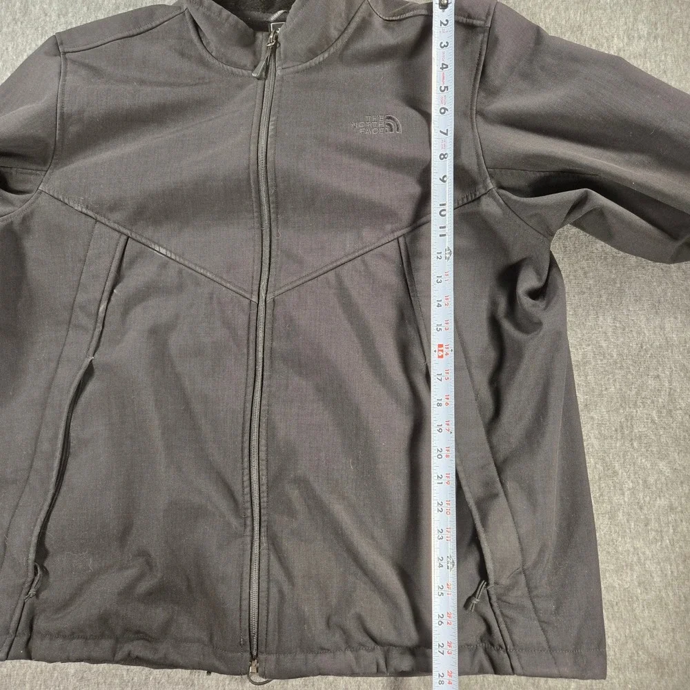 North Face Apex Chromium Thermal Jacket‎ Mens XXL Black Fleece Lined Softshell